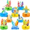 Beach Surfboard Theme Honeycomb Centerpieces Summer Surfing Party Table Decoration Surfboard Party Table Centerpieces for Summer Hawaii Surf Beach Birthday Party Supplies